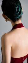 Juniper Halter Backless Velvet Mini Dress - MEAN BLVD