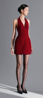 Juniper Halter Backless Velvet Mini Dress - MEAN BLVD