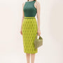 Juniper Pencil High Waist Brocade Midi Skirt - MEAN BLVD
