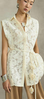Juvela Straight Collared Neck Lace Shirt - MEAN BLVD