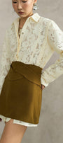 Juvele Straight Collared Neck Lace Shirt - MEAN BLVD
