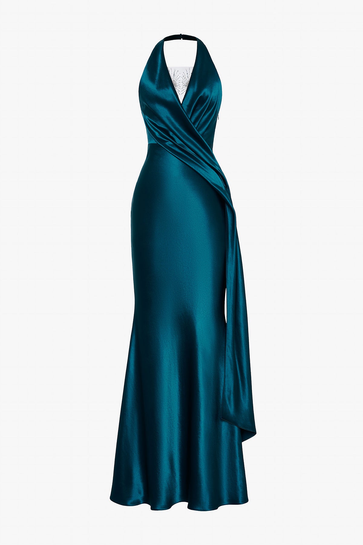 Dark Mallard Halter Maxi Dress