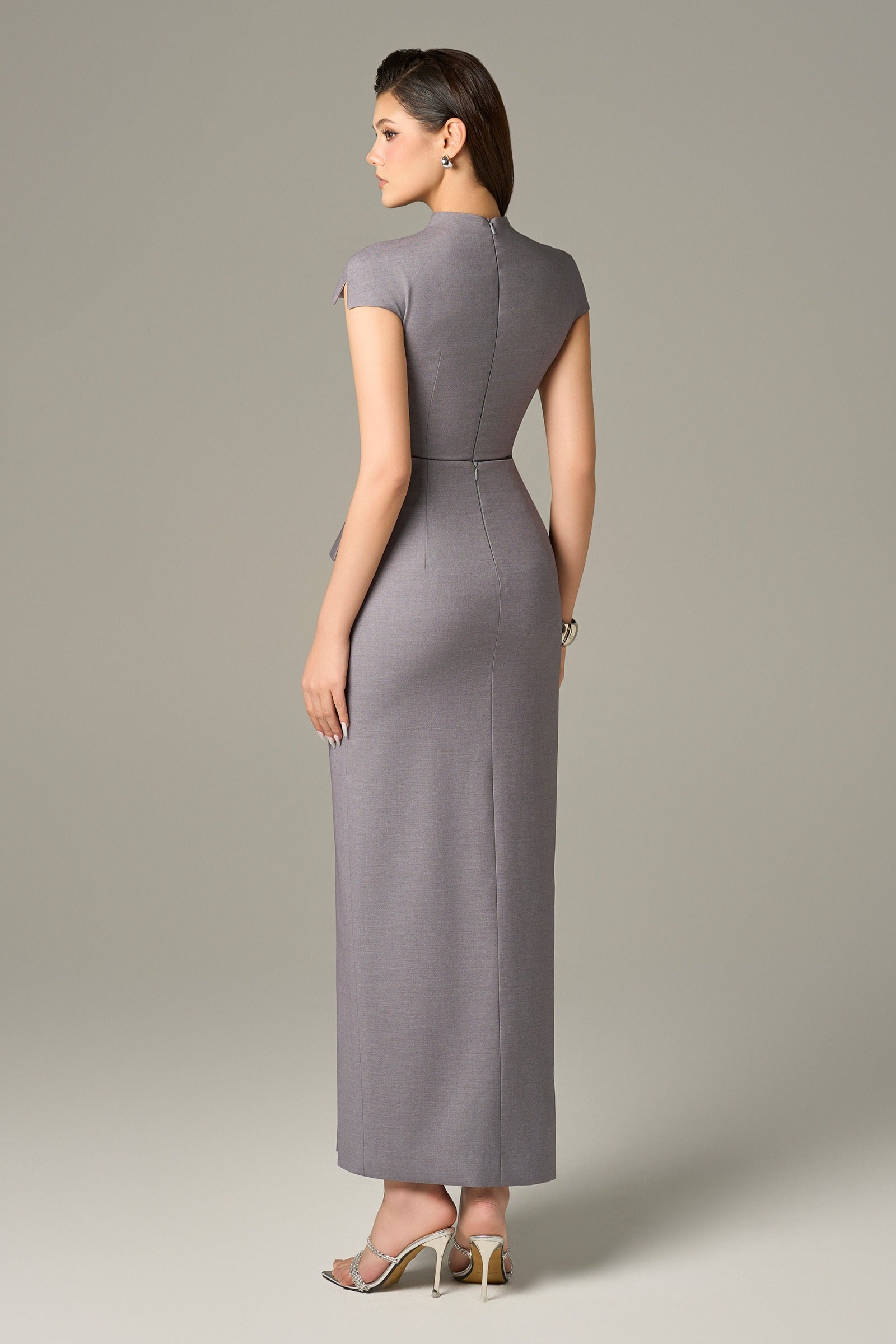 Vogue Button Maxi Dress