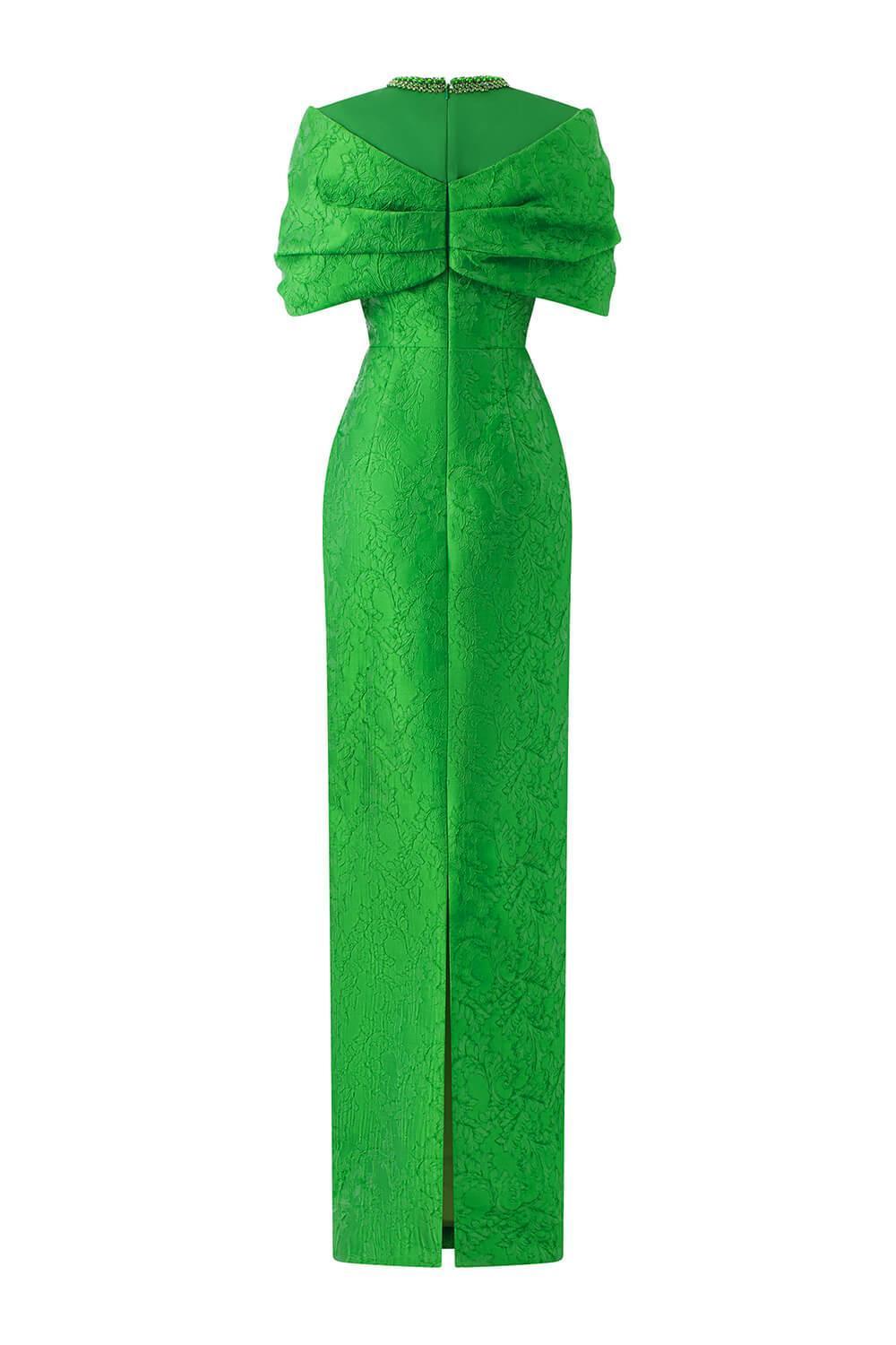 Kaleido Pegged Stone Jacquard Floor Length Dress - MEAN BLVD