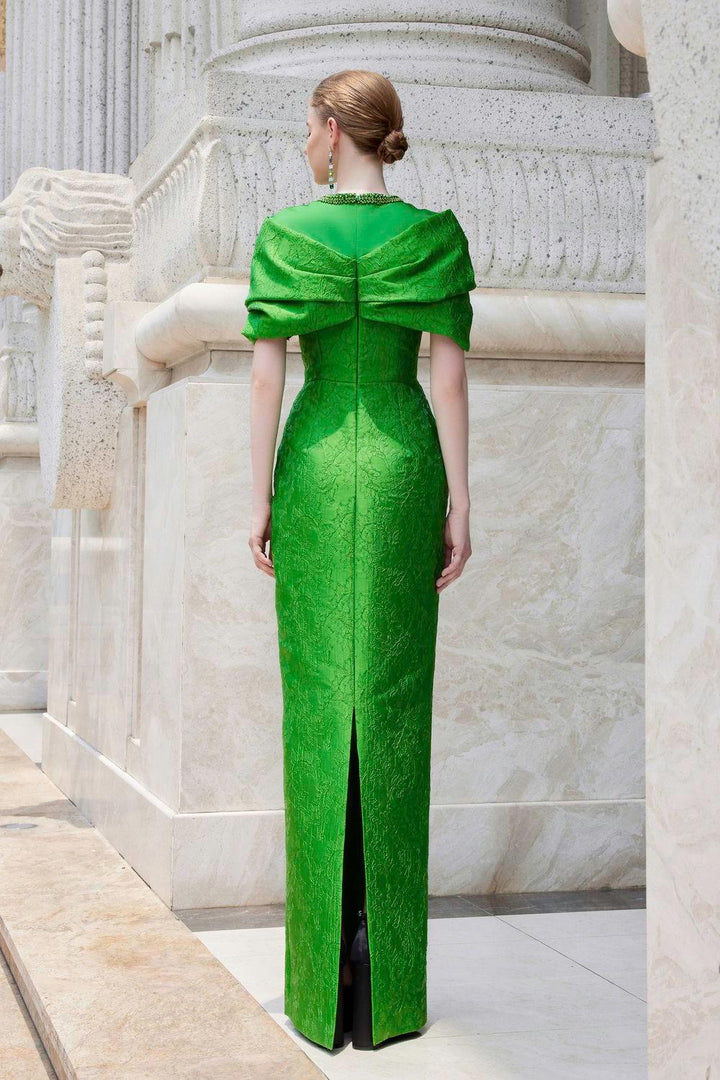 Kaleido Pegged Stone Jacquard Floor Length Dress - MEAN BLVD