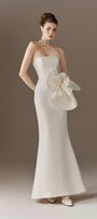 Floralia  Bandeau Maxi Dress With Oversized 3D Flower 4