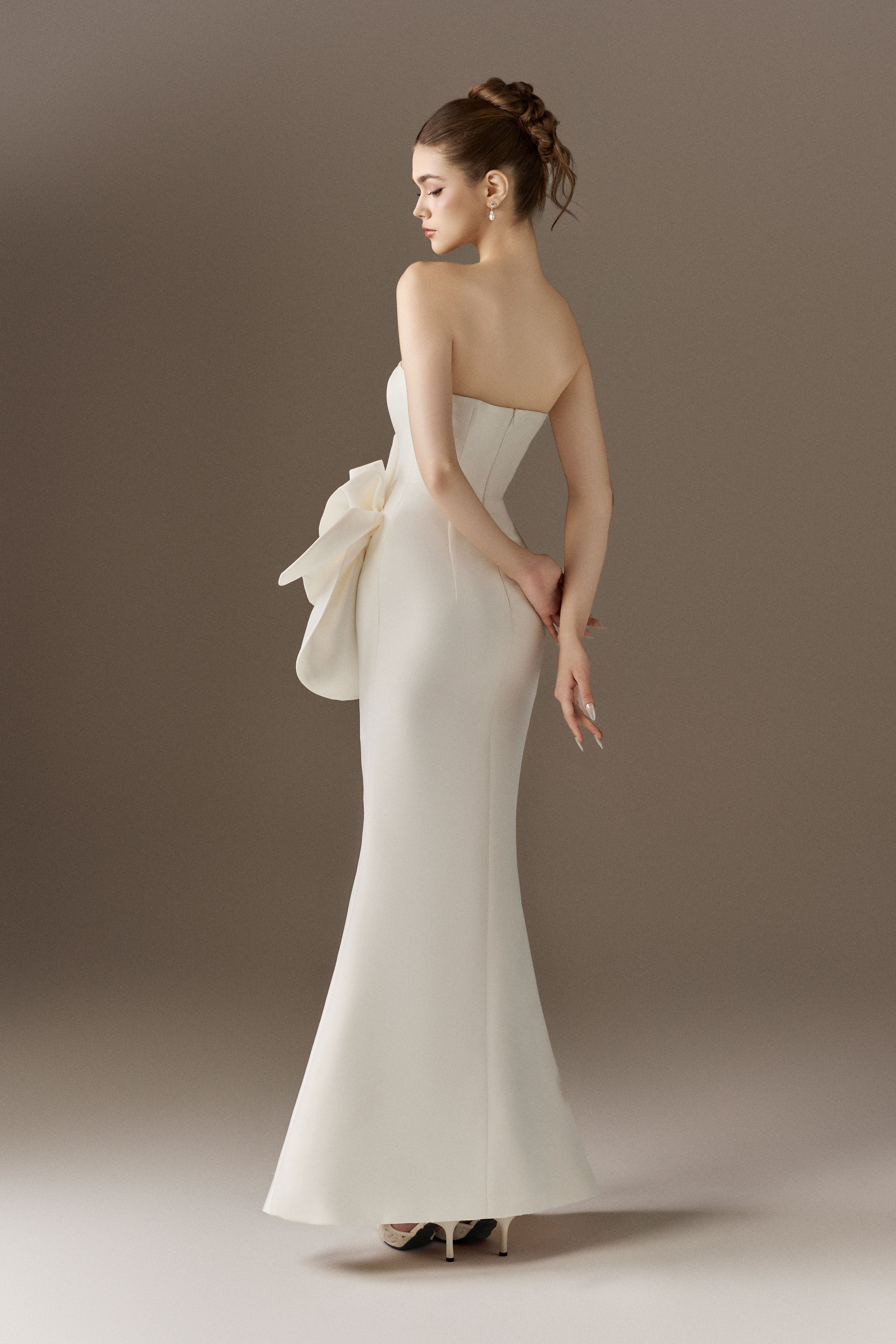 Floralia  Bandeau Maxi Dress With Oversized 3D Flower 2