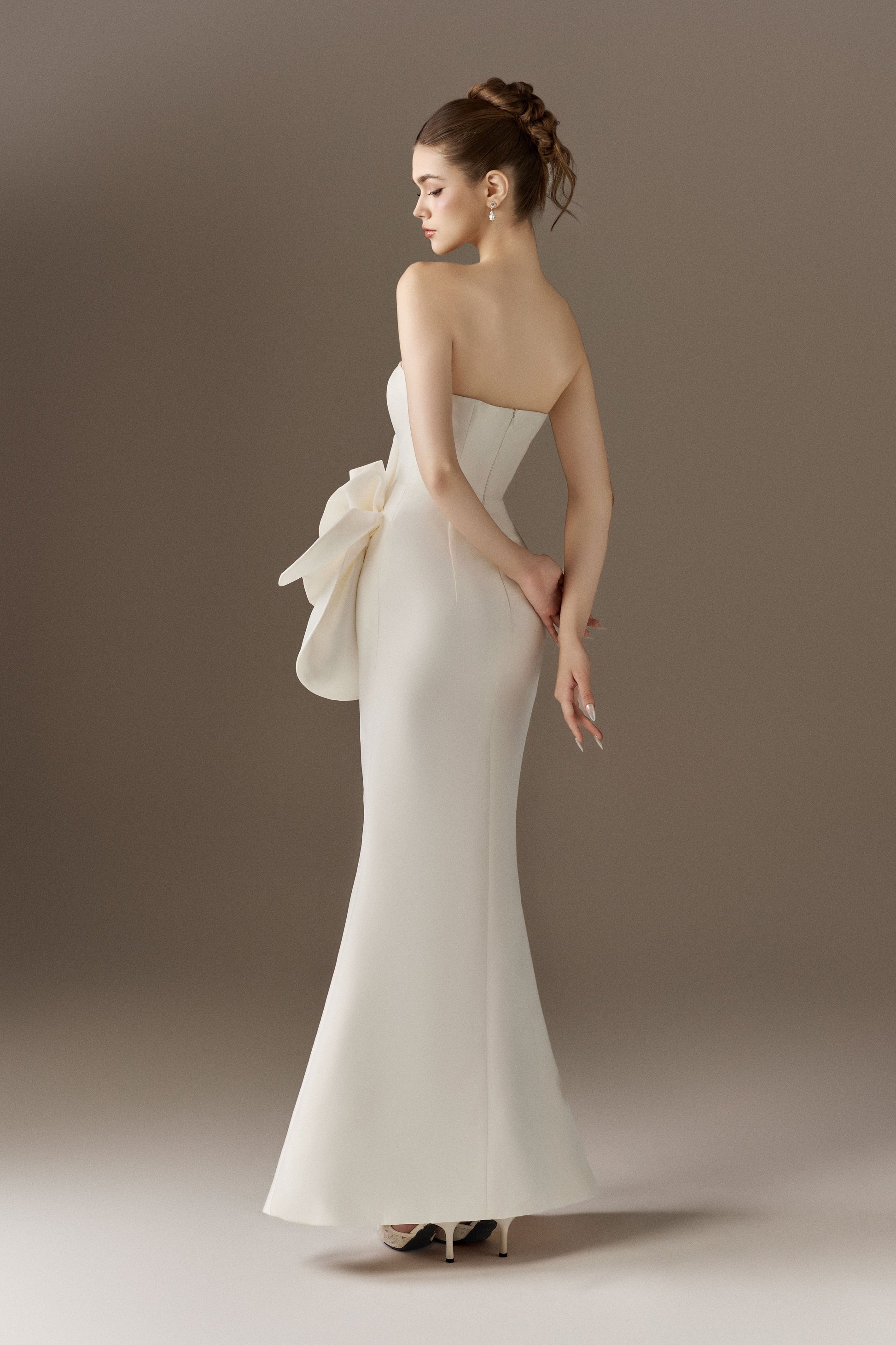 Floralia  Bandeau Maxi Dress With Oversized 3D Flower 2