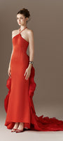 Phoenixia Halter Corset Gown With Cascading Flames 5