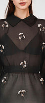 Kamiyah Peplum Flower Applique Organza Top - MEAN BLVD