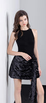 Karen A-line Sleeveless Sequin Mini Dress - MEAN BLVD