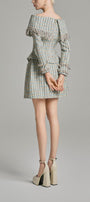 Kassidy Peplum Off-Shoulder Tweed Top - MEAN BLVD