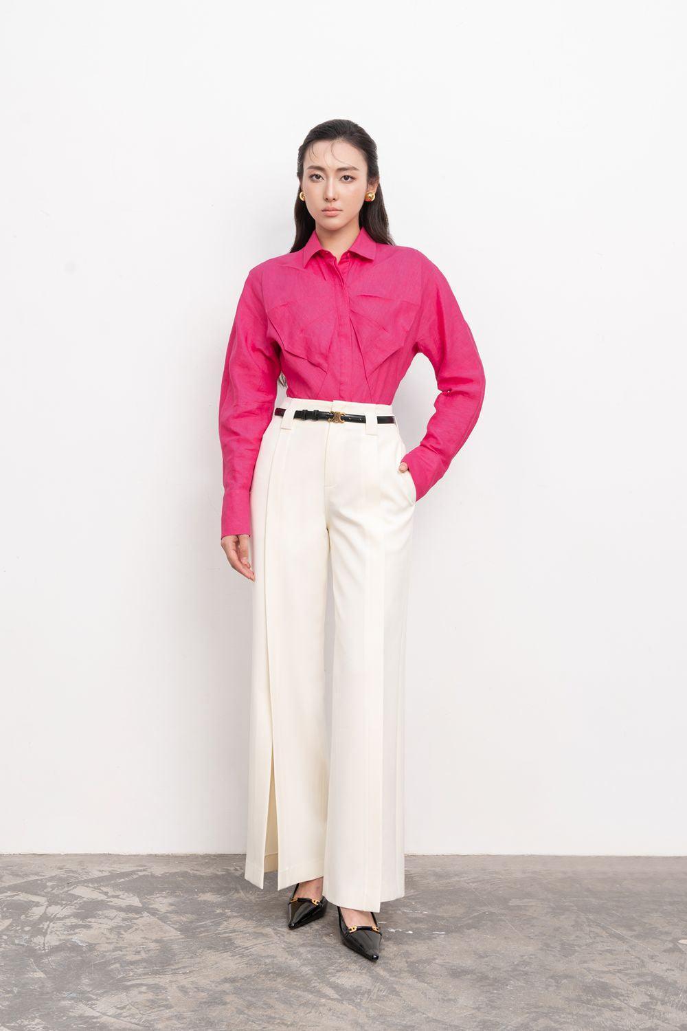 Katherine Hourglass Cuff Sleeved Linen Shirt - MEAN BLVD