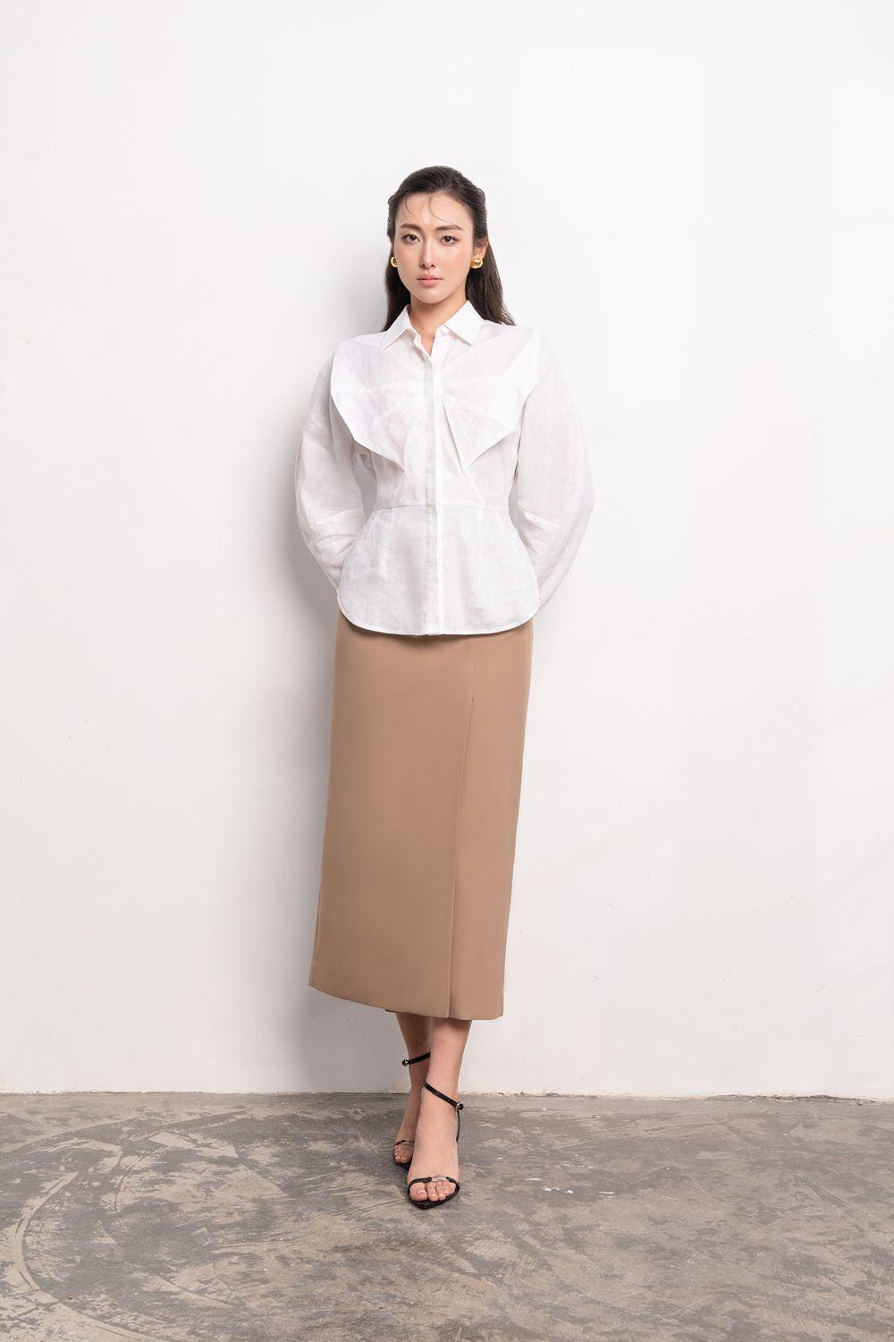 Katherine Hourglass Cuff Sleeved Linen Shirt - MEAN BLVD