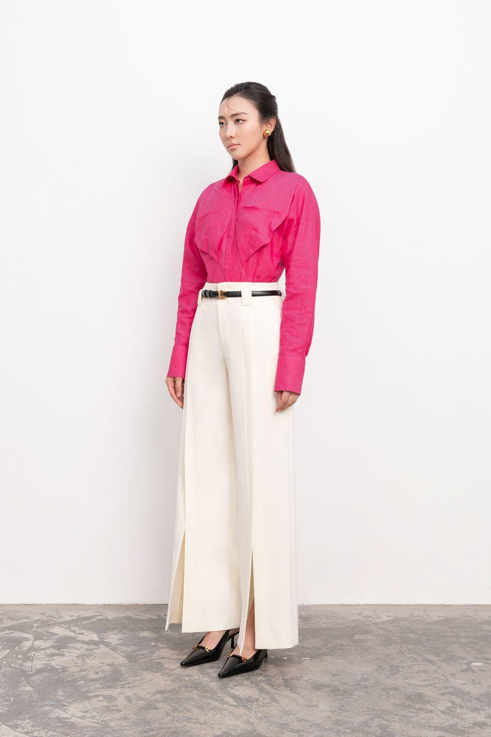 Katherine Hourglass Cuff Sleeved Linen Shirt - MEAN BLVD