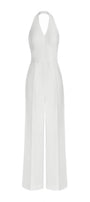 Katie Halter Side Pocket Twill Floor Length Jumpsuit - MEAN BLVD
