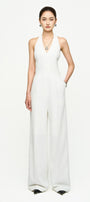Katie Halter Side Pocket Twill Floor Length Jumpsuit - MEAN BLVD