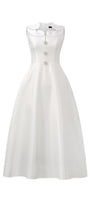 Katy A-line Sleeveless Trerena Taffeta Midi Dress - MEAN BLVD