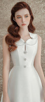 Katy A-line Sleeveless Trerena Taffeta Midi Dress - MEAN BLVD