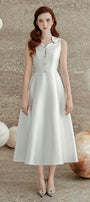 Katy A-line Sleeveless Trerena Taffeta Midi Dress - MEAN BLVD