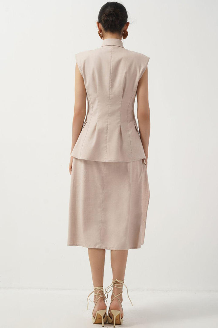 Kehlani A-line Ruffled Silk Calf Length Skirt - MEAN BLVD