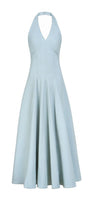 Kelly Halter Sleeveless Crepe Ankle Length Dress - MEAN BLVD