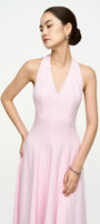 Kelly Halter Sleeveless Crepe Ankle Length Dress - MEAN BLVD