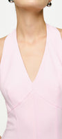 Kelly Halter Sleeveless Crepe Ankle Length Dress - MEAN BLVD