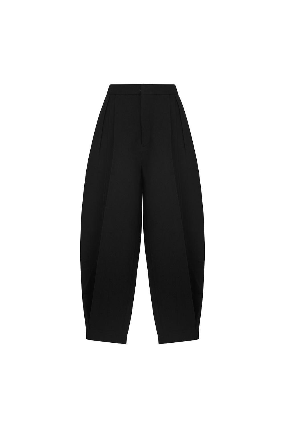 Ken Baggy Knife-Pleated Cotton Rayon Seven-Eighth Pants - MEAN BLVD