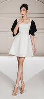 Kendi Fit and Flare Corset Waist Linen Cotton Mini Dress - MEAN BLVD