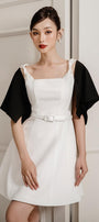 Kendi Fit and Flare Corset Waist Linen Cotton Mini Dress - MEAN BLVD