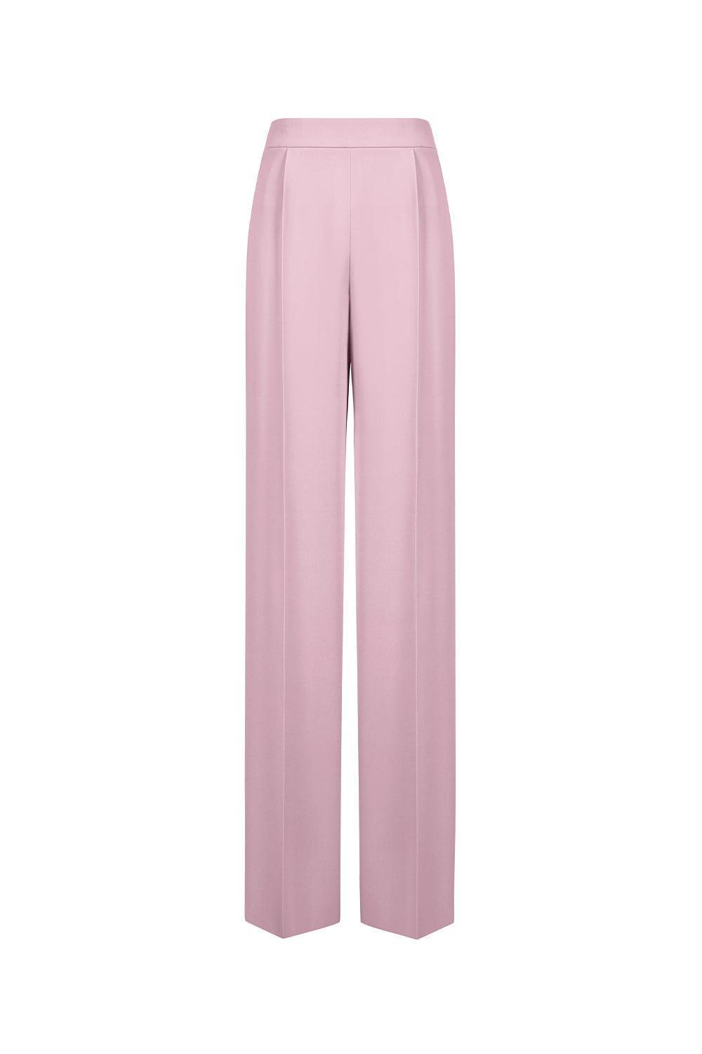 Kenya Straight Wide Leg Crepe Floor Length Pants - MEAN BLVD