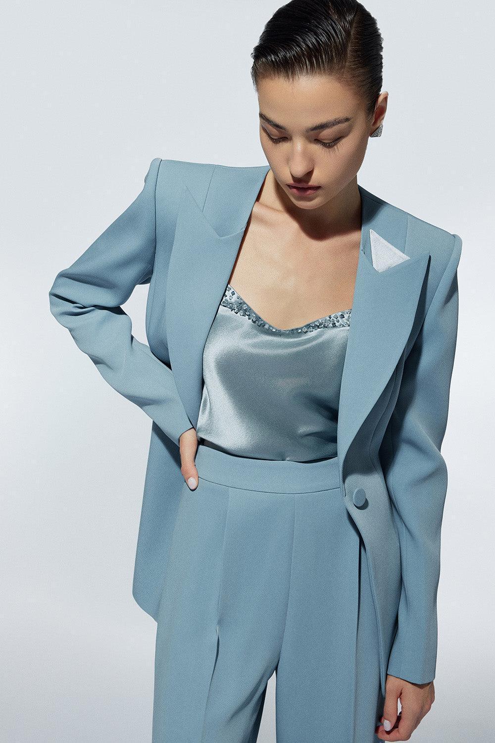 Kenya Straight Wide Leg Crepe Floor Length Pants - MEAN BLVD