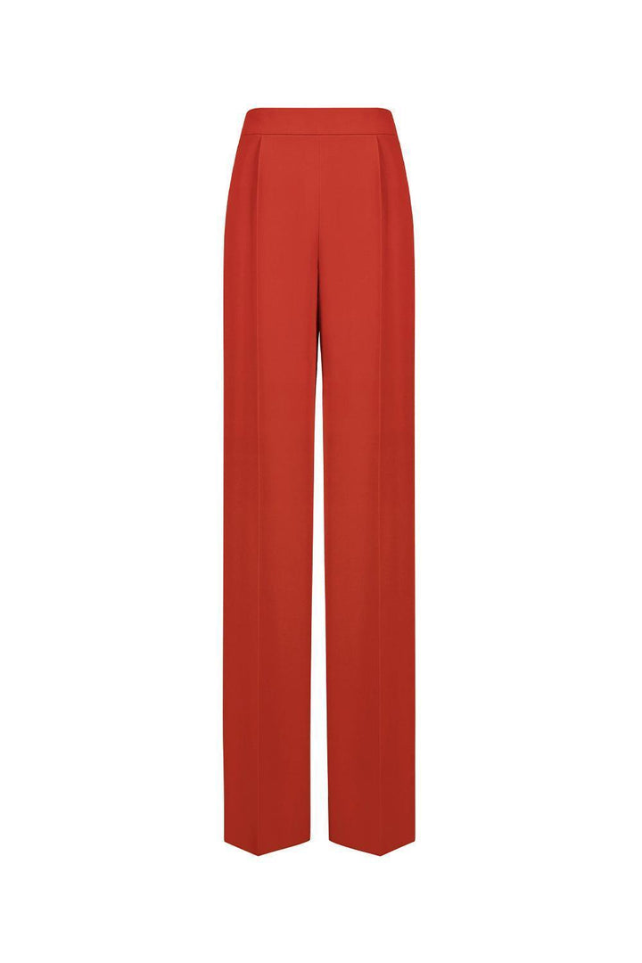 Kenya Straight Wide Leg Crepe Floor Length Pants - MEAN BLVD