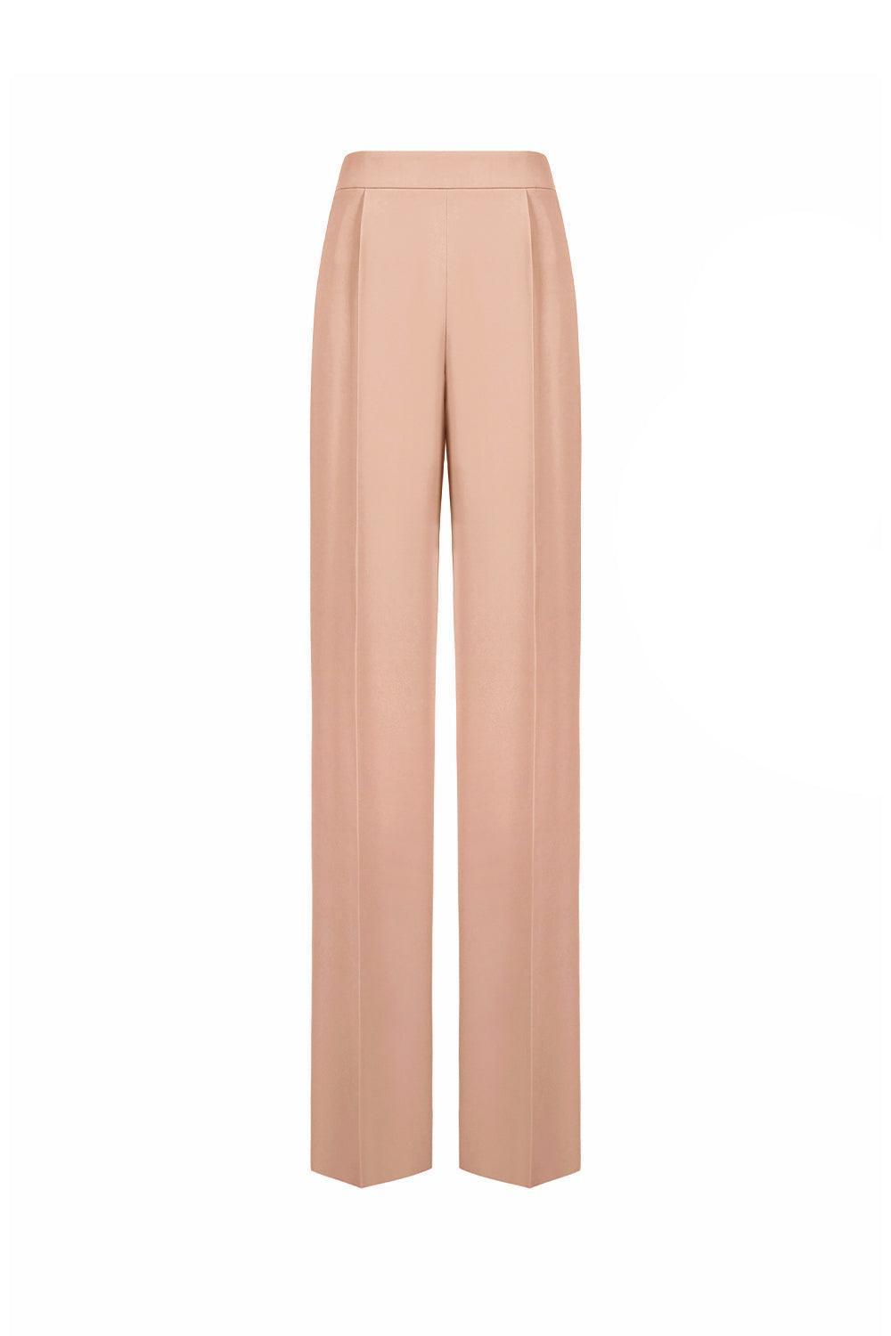 Kenya Straight Wide Leg Crepe Floor Length Pants - MEAN BLVD