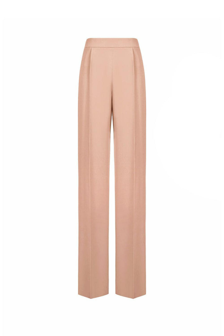 Kenya Straight Wide Leg Crepe Floor Length Pants - MEAN BLVD