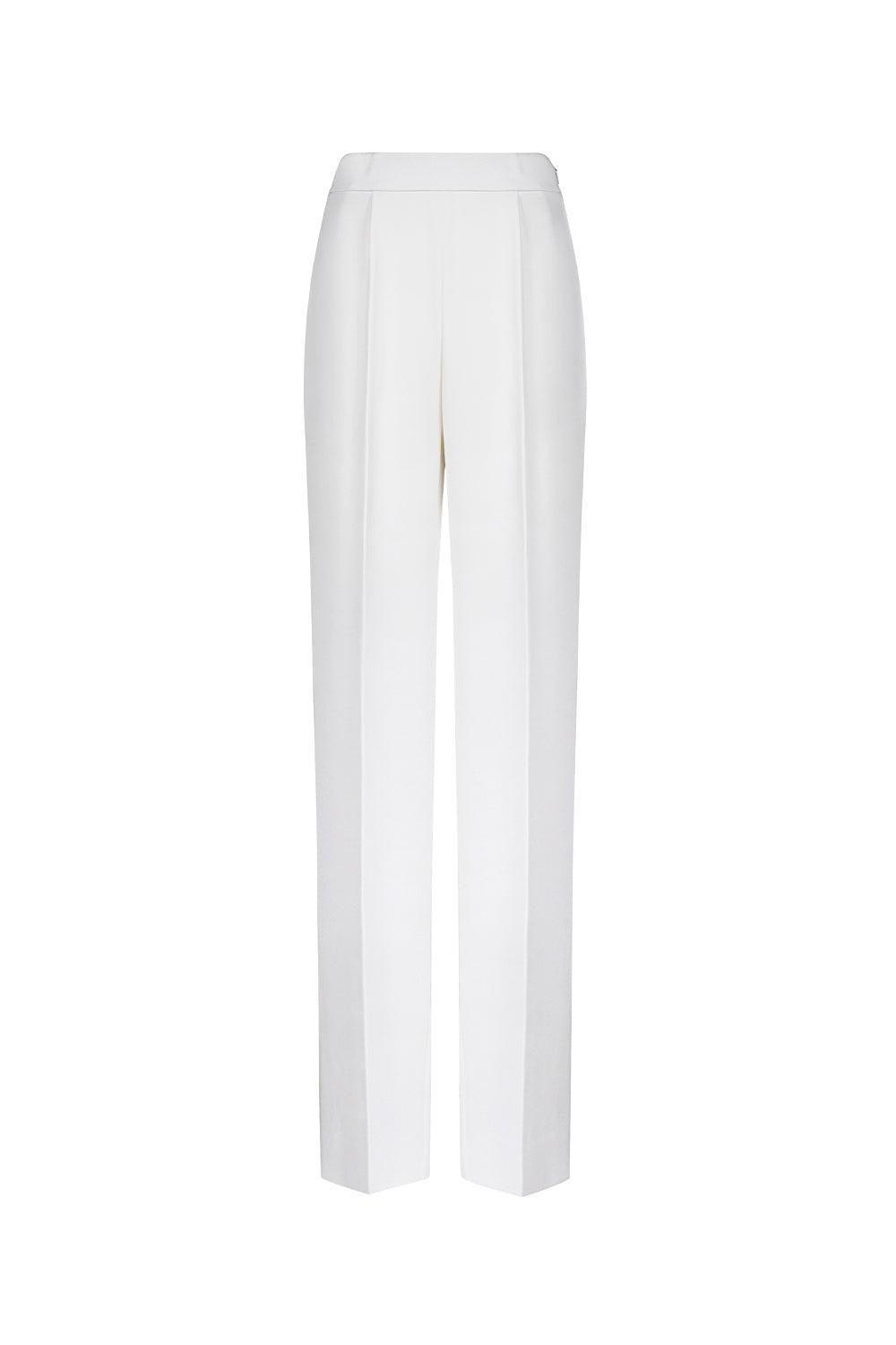 Kenya Straight Wide Leg Crepe Floor Length Pants - MEAN BLVD