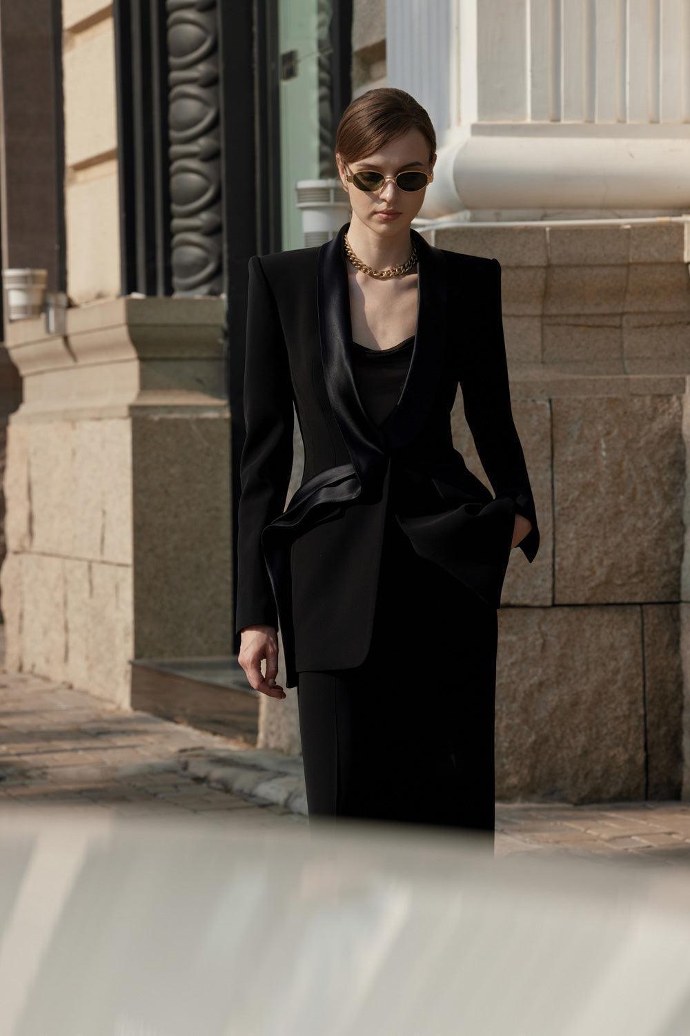 Kenya Straight Wide Leg Crepe Floor Length Pants - MEAN BLVD