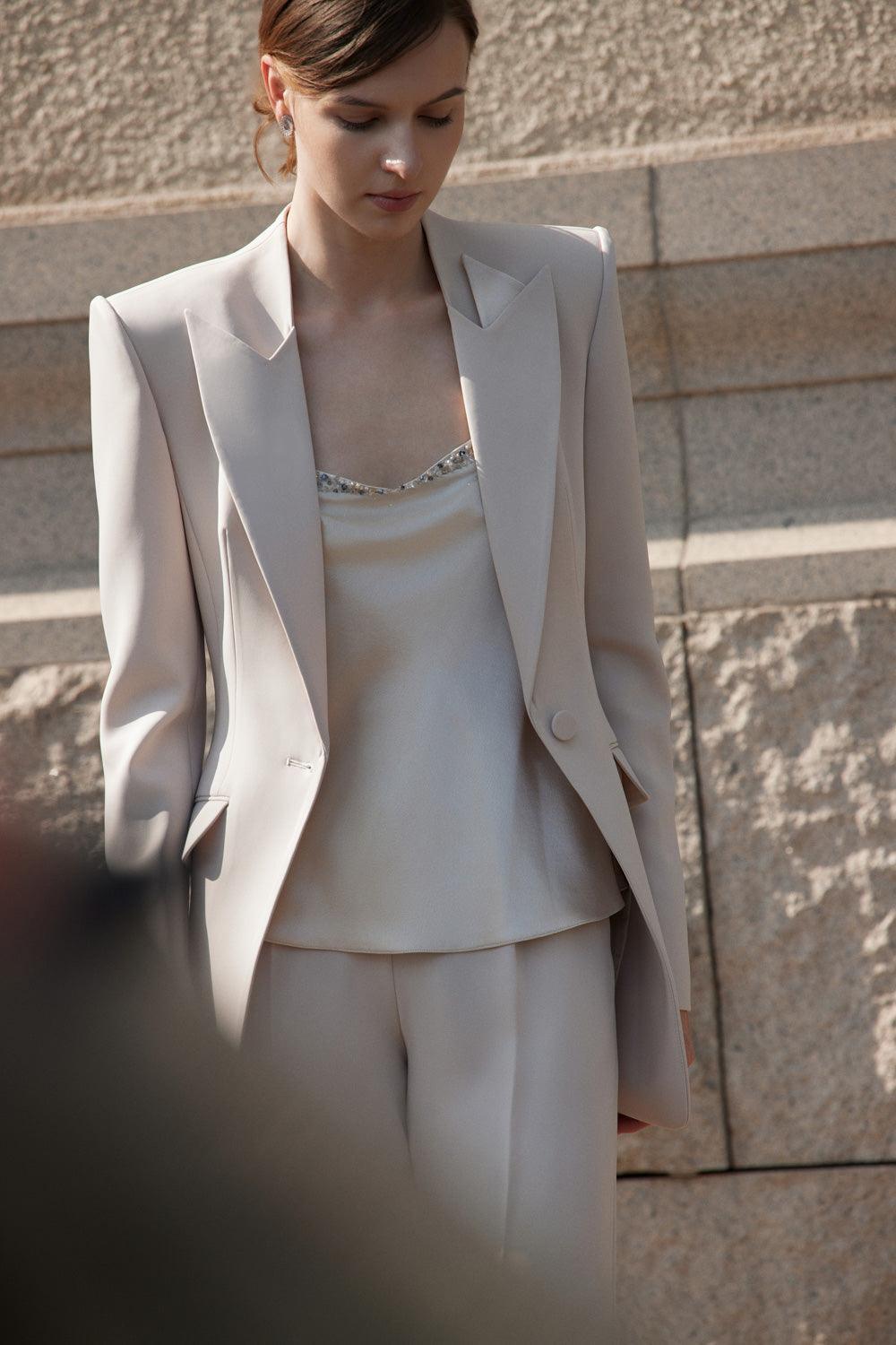 Kenya Straight Wide Leg Crepe Floor Length Pants - MEAN BLVD