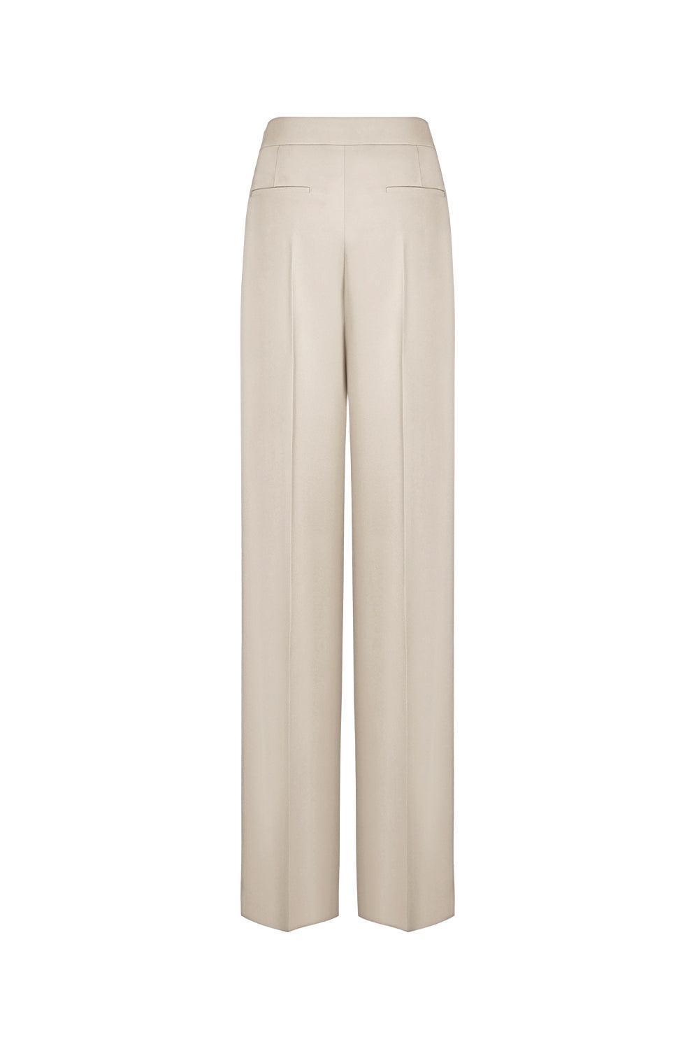Kenya Straight Wide Leg Crepe Floor Length Pants - MEAN BLVD