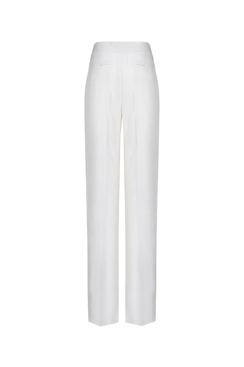 Kenya Straight Wide Leg Crepe Floor Length Pants - MEAN BLVD