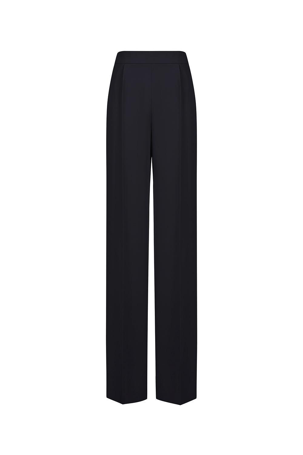 Kenya Straight Wide Leg Crepe Floor Length Pants - MEAN BLVD