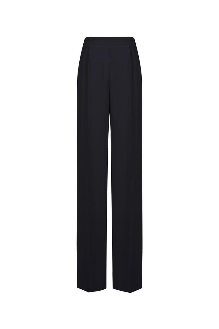 Kenya Straight Wide Leg Crepe Floor Length Pants - MEAN BLVD