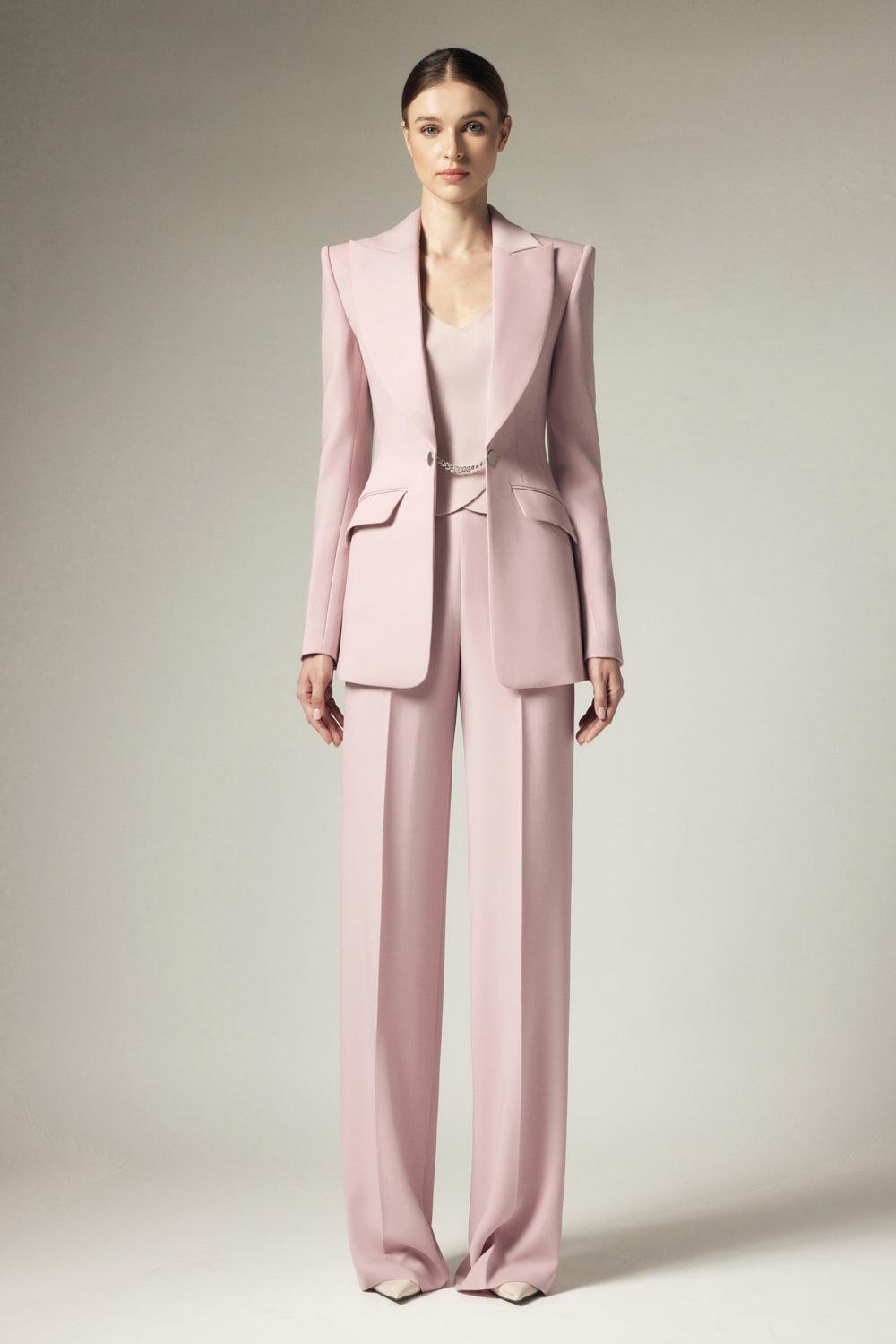 Kenya Straight Wide Leg Crepe Floor Length Pants - MEAN BLVD