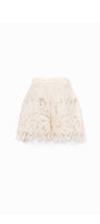 Kiera Straight High Waist Cotton Lace Mini Shorts - MEAN BLVD