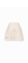 Kiera Straight High Waist Cotton Lace Mini Shorts - MEAN BLVD