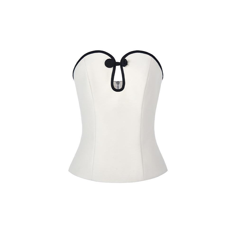 Kim Bodycon Cut-Out Khaki Top - MEAN BLVD