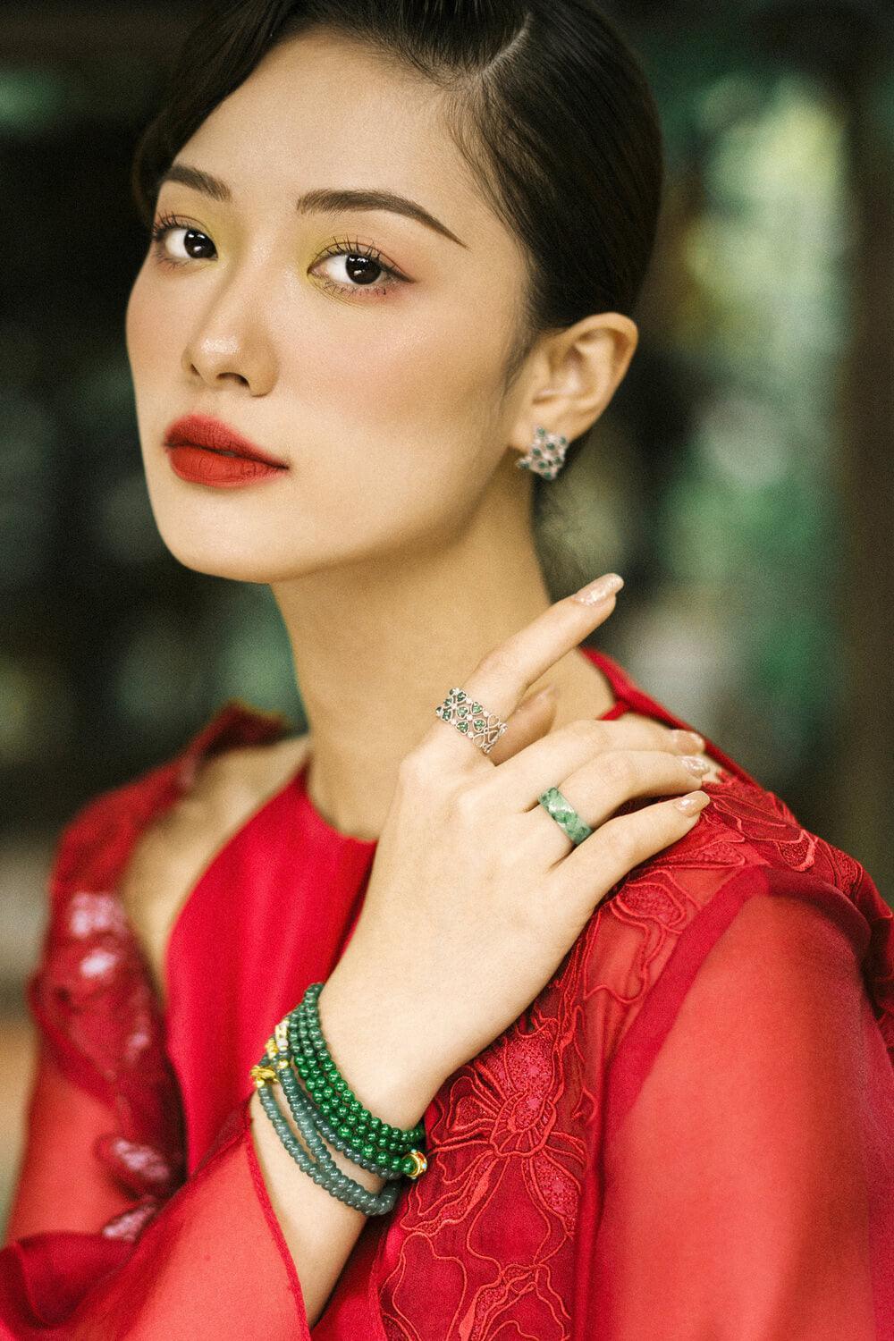 Kim Straight V-Neck Floss Silk Calf Length Ao Dai - MEAN BLVD