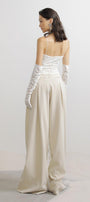 Kinley Flared Pleated Wool Floor Length Pants - MEAN BLVD