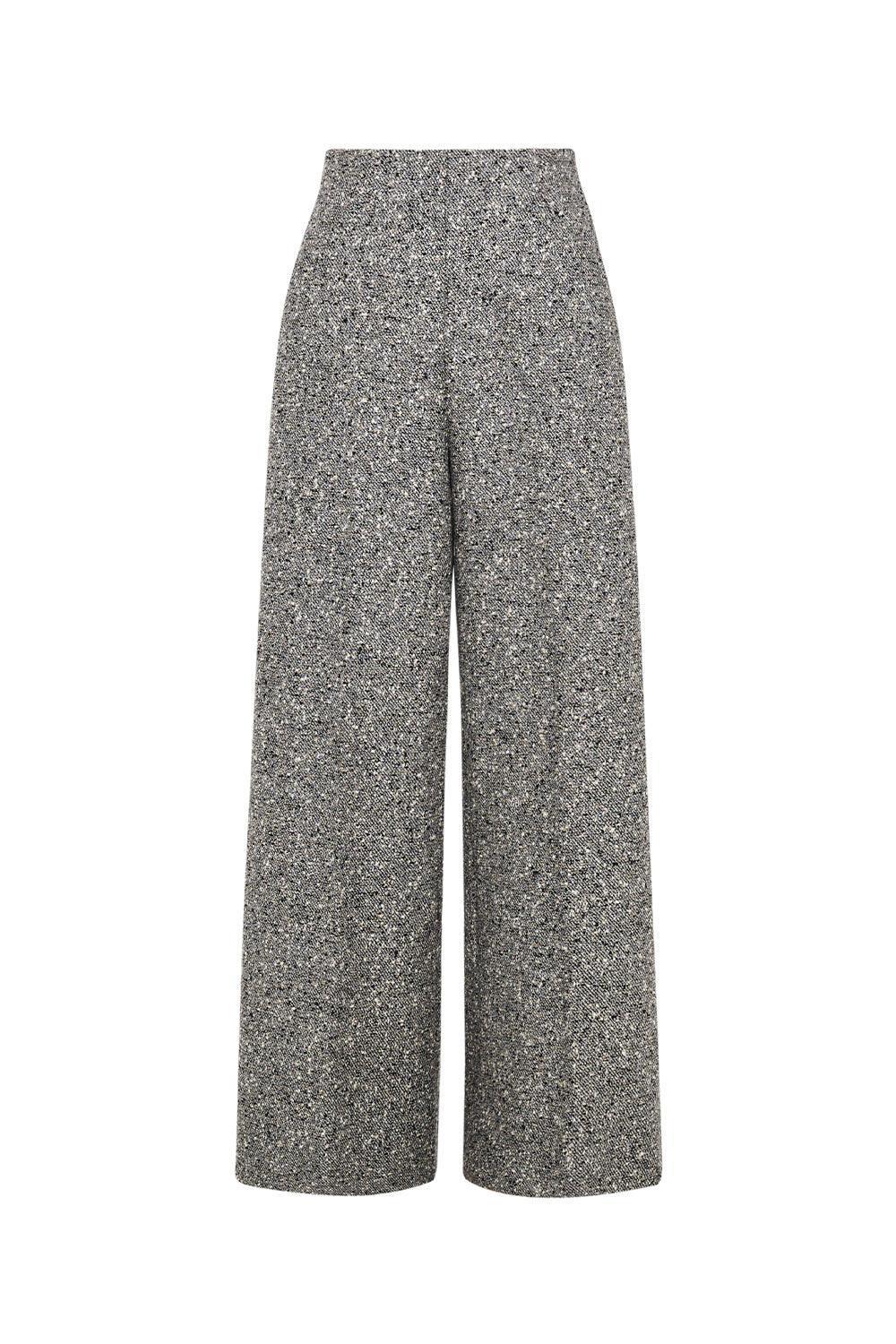 Kirea Straight Wide Leg Tweed Floor Length Pants - MEAN BLVD